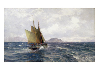 The Freighter 'Lykkens Prove' On Test, 1898 (Oil On Canvas) by Nils Hansteen Pricing Limited Edition Print image