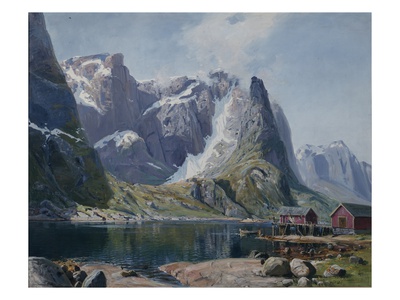 Northlandfjord C.1890 (Oil On Canvas) by Hans Andreas Dahl Pricing Limited Edition Print image