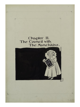 Chapter Ii, The Council With The Munchkins by William W. Denslow Pricing Limited Edition Print image