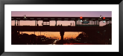 No. 08 Friedman, Silhouette Of An Elevated Train Platform, Chicago, Illinois, Usa by Panoramic Images Pricing Limited Edition Print image