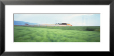 Tgv High-Speed Train Passing Through A Grassland by Panoramic Images Pricing Limited Edition Print image