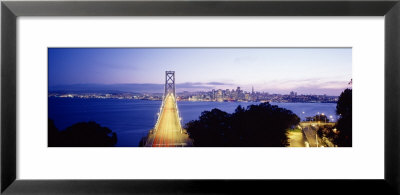 Bridge Lit Up At Night, Bay Bridge, San Francisco, California, Usa by Panoramic Images Pricing Limited Edition Print image