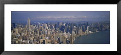 Aerial View Of Skyscrapers On The Waterfront, Manhattan, New York City, New York State, Usa by Panoramic Images Pricing Limited Edition Print image