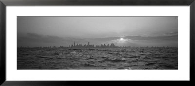 Sunset Over A City, Chicago, Illinois, Usa by Panoramic Images Pricing Limited Edition Print image