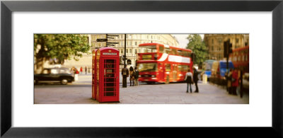Phone Box, Trafalgar Square Afternoon, London, England, United Kingdom by Panoramic Images Pricing Limited Edition Print image