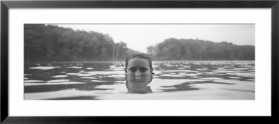Portrait Of A Woman's Face In Water by Panoramic Images Pricing Limited Edition Print image