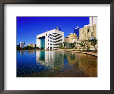 Skyline And City Hall Plaza Pool, Dallas, Texas by Richard Cummins Pricing Limited Edition Print image