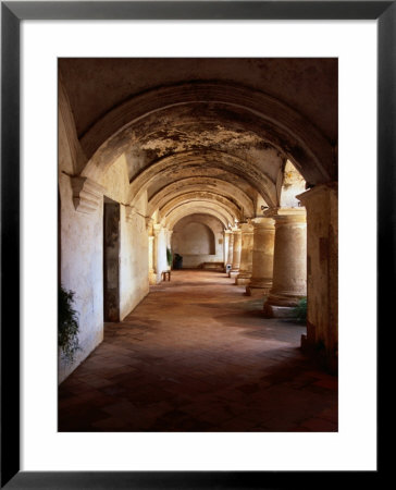 Inner Courtyard Of The 16Th Century Capuchinas Church And Monastery,Sacatepequez, Guatemala by Greg Johnston Pricing Limited Edition Print image