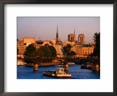 Seine River, Ile De La Cite, Notre Dame Cathedral In Background, Paris, Ile-De-France, France by John Elk Iii Pricing Limited Edition Print image