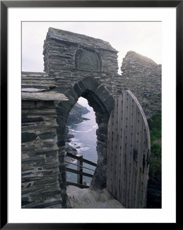 Doorway, Tintagel Castle, Cornwall, England, United Kingdom by Adam Woolfitt Pricing Limited Edition Print image