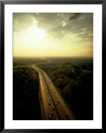 Aerial View Of The Freeway Looking Towards Los Angeles by James P. Blair Pricing Limited Edition Print image