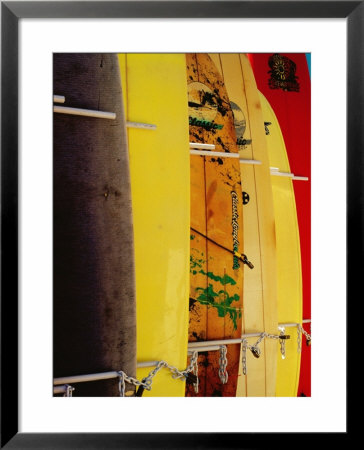 Surfboards For Hire, Waikiki Beach, Oahu, Hawaii by Richard I'anson Pricing Limited Edition Print image