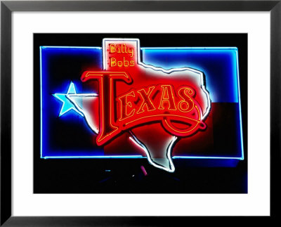 Neon Sign, Billy Bob's Texas Honky Tonk, Fort Worth, Texas by Holger Leue Pricing Limited Edition Print image