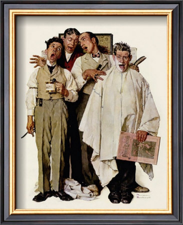 Barbershop Quartet by Norman Rockwell Pricing Limited Edition Print image