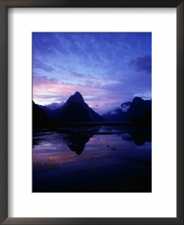 Twilight On Milford Sound, Fiordland National Park, New Zealand by David Wall Pricing Limited Edition Print image
