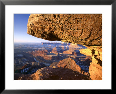Overhanging Rock And Colorado River Canyon At Sunrise, Deadhorse Point State Park, Utah, Usa by Scott T. Smith Pricing Limited Edition Print image