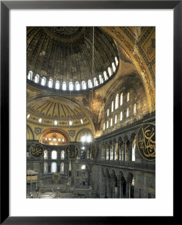 Interior Of Santa Sofia (Hagia Sophia) (Aya Sofya), Unesco World Heritage Site, Istanbul, Turkey by Adam Woolfitt Pricing Limited Edition Print image