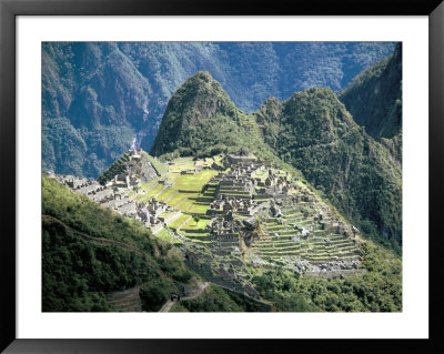 Looking Down Onto The Inca City From The Inca Trail, Machu Picchu, Unesco World Heritage Site, Peru by Christopher Rennie Pricing Limited Edition Print image