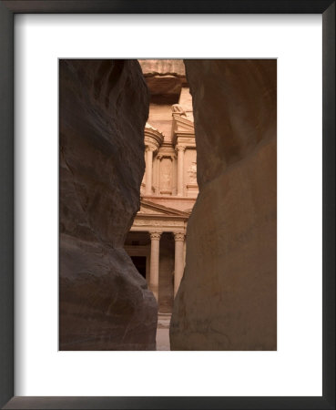 View Of The Treasury From The Siq, Petra, Unesco World Heritage Site, Wadi Musa, Jordan by Christian Kober Pricing Limited Edition Print image