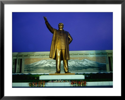 Large Mansudae Statue Of Kim Il Sung, P'yongyang, North Korea by Tony Wheeler Pricing Limited Edition Print image
