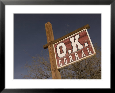 America's Gunfight Capital, Ok Corral Sign, Tombstone, Arizona, Usa by Walter Bibikow Pricing Limited Edition Print image
