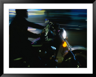 Motorbike On Main Street At Bike Week, Daytona Beach, Florida, Usa by Lawrence Worcester Pricing Limited Edition Print image