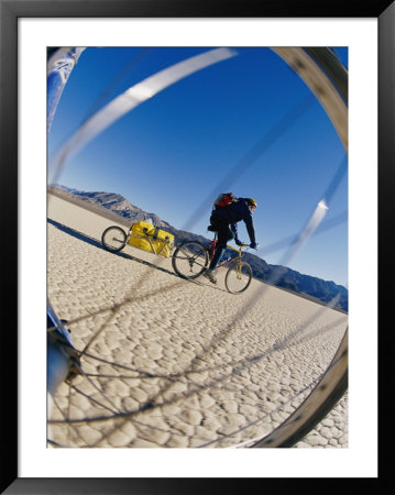 Cycling Across The Arid Desert Floor by Barry Tessman Pricing Limited Edition Print image