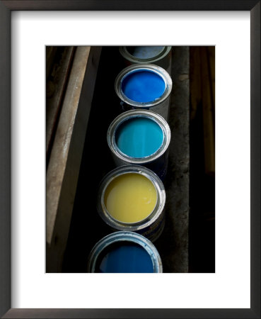 Paint Cans Lined Up On A Window Sill, Groton, Connecticut by Todd Gipstein Pricing Limited Edition Print image