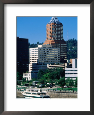 Willamette River, Downtown Skyline Seen From East, Portland, Oregon by John Elk Iii Pricing Limited Edition Print image