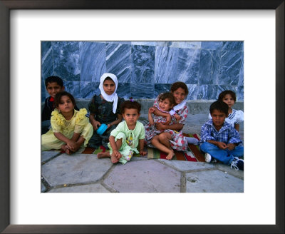 Children Outside Al Kufa Mosque, Al Kufah, An Najaf, Iraq by Jane Sweeney Pricing Limited Edition Print image