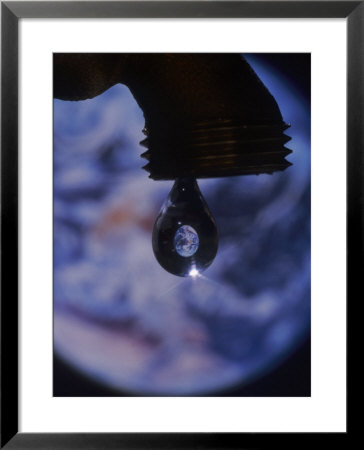 Image Of Earth In Drop Of Water by Tomas Del Amo Pricing Limited Edition Print image