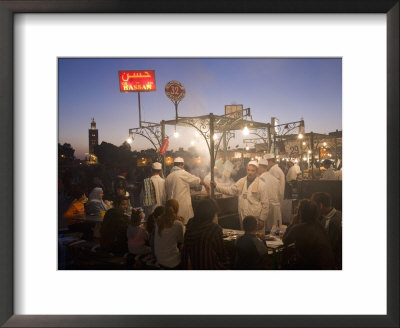 Outdoor Food Stalls In Djemaa El-Fna, Marrakech, Morocco by Gavin Hellier Pricing Limited Edition Print image