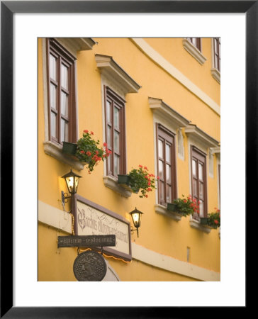 Restarant In Old Medieval Town, Western Transdanubia, Hungary by Walter Bibikow Pricing Limited Edition Print image