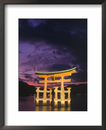 Floating Torii With Dark Clouds, Japan by Walter Bibikow Pricing Limited Edition Print image