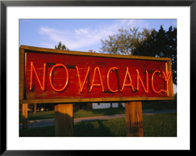 An Old Motel Sign Signals No Room At The Inn by Stephen St. John Pricing Limited Edition Print image