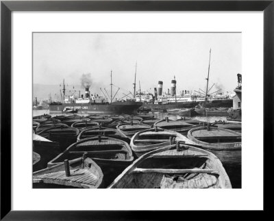 A Crowded Section Of The Harbor In Piraeus by W. Robert Moore Pricing Limited Edition Print image
