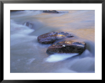 Sandstone Boulders In The Virgin River, Zion National Park, Utah, Usa by Jamie & Judy Wild Pricing Limited Edition Print image