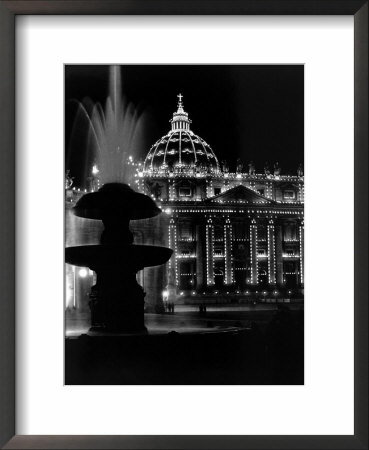 St. Peter's Basilica Lit Up During Holy Year by Alfred Eisenstaedt Pricing Limited Edition Print image