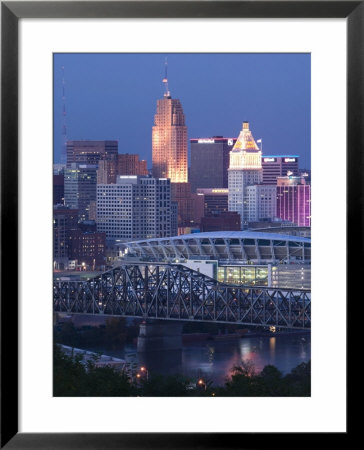 Cincinnati And Ohio Rvier, Ohio, Usa by Walter Bibikow Pricing Limited Edition Print image