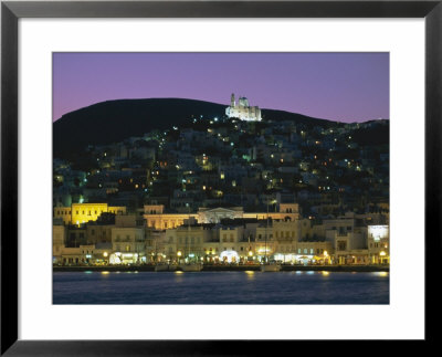 City Skyline And Church Of Anastasis, Ermoupolis City, Syros Island, Cyclades Islands, Greece by Gavin Hellier Pricing Limited Edition Print image