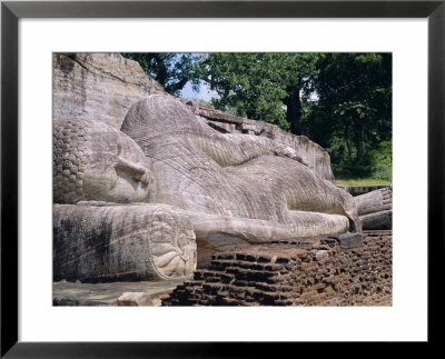 Reclining Buddha Statue, Buddha Entering Nirvana, Polonnaruwa, Sri Lanka by J P De Manne Pricing Limited Edition Print image