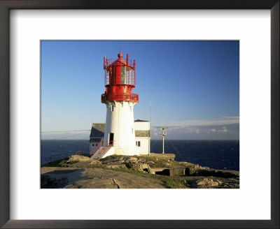 Lindesnes Fyr Lighthouse, On South Coast, Southernmost Point Of Norway, Norway, Scandinavia by Gavin Hellier Pricing Limited Edition Print image