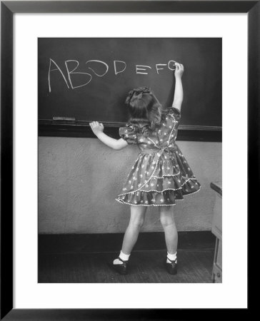 Little Girl Learning Her Abc's by Nina Leen Pricing Limited Edition Print image