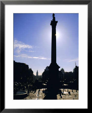 Nelson's Column In Silhouette, Trafalgar Square, London, England, Uk by Fraser Hall Pricing Limited Edition Print image