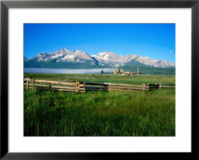 Arrow A Ranch And Sawtooth Mountains, Stanley, Idaho by Holger Leue Pricing Limited Edition Print image
