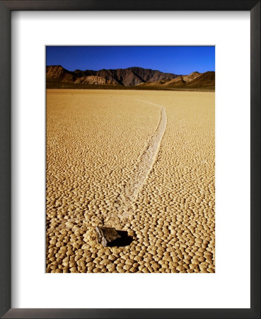 Sliding Rock And Its Track, The Racetrack, Death Valley National Park, California by Mark Newman Pricing Limited Edition Print image