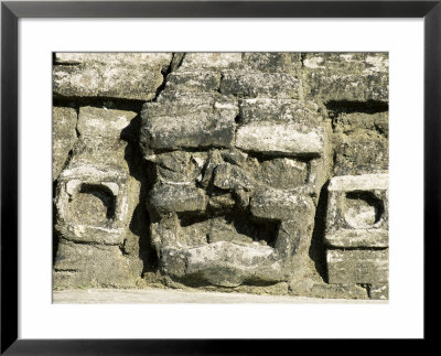 Stone Mask On Temple Of Masonry Altars, Altun Ha, Belize, Central America by Upperhall Pricing Limited Edition Print image