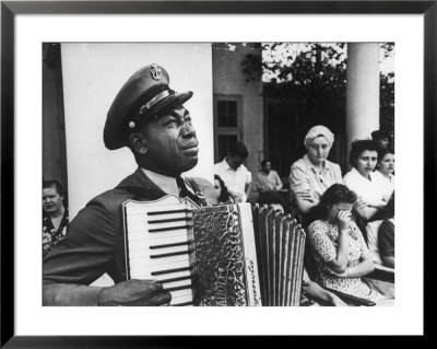 Navy Cpo Graham Jackson Playing Accordian, Crying As Franklin D Roosevelt's Body Is Carried Away by Ed Clark Pricing Limited Edition Print image