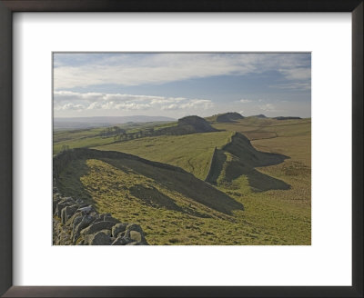 Looking West From Kings Hill To Housesteads Fort And Crag, Hadrians Wall, Northumbria by James Emmerson Pricing Limited Edition Print image