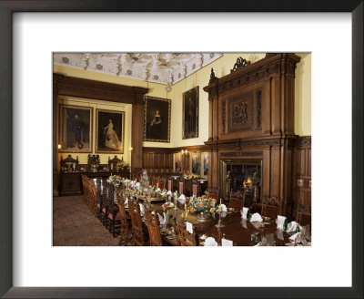 Dining Room Set For Private Dinner, Glamis Castle, Highland Region, Scotland, United Kingdom by Adam Woolfitt Pricing Limited Edition Print image